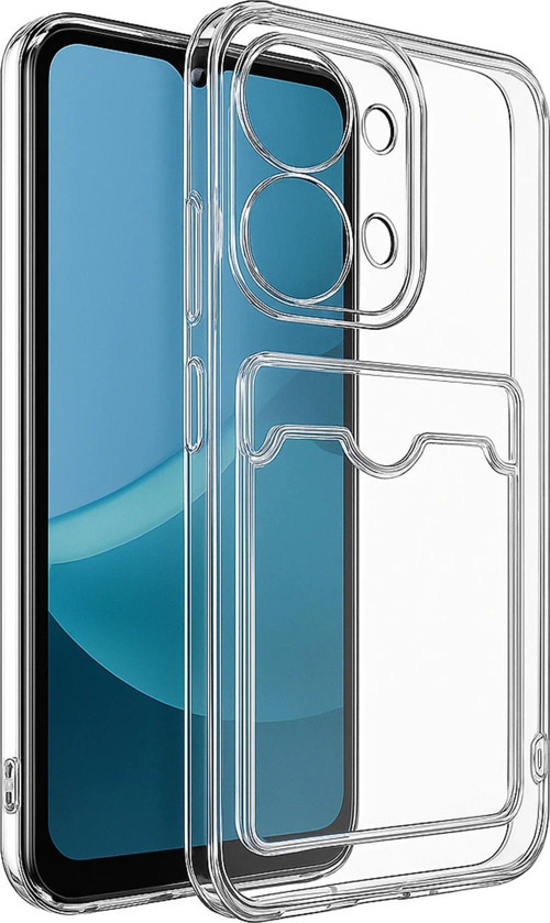 OMR02 Xiaomi Redmi 15C 4G Kılıf Kart Şeffaf Silikon - Şeffaf