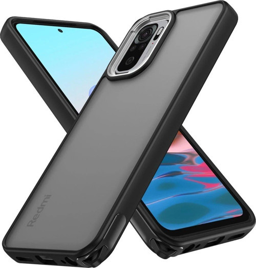 OMR02 Xiaomi Redmi Note 10 Pro Kılıf Elegant Kapak - Siyah
