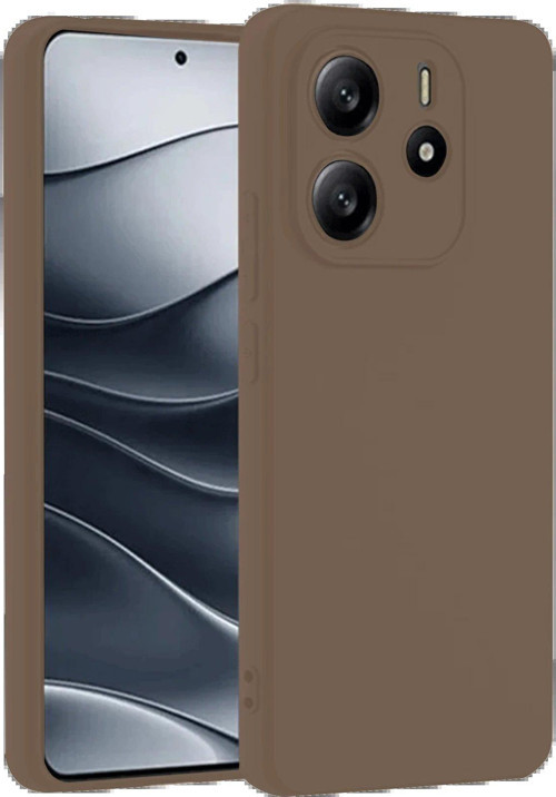 OMR02 Xiaomi Redmi Note 14 4G Kılıf First Silikon - Kahverengi