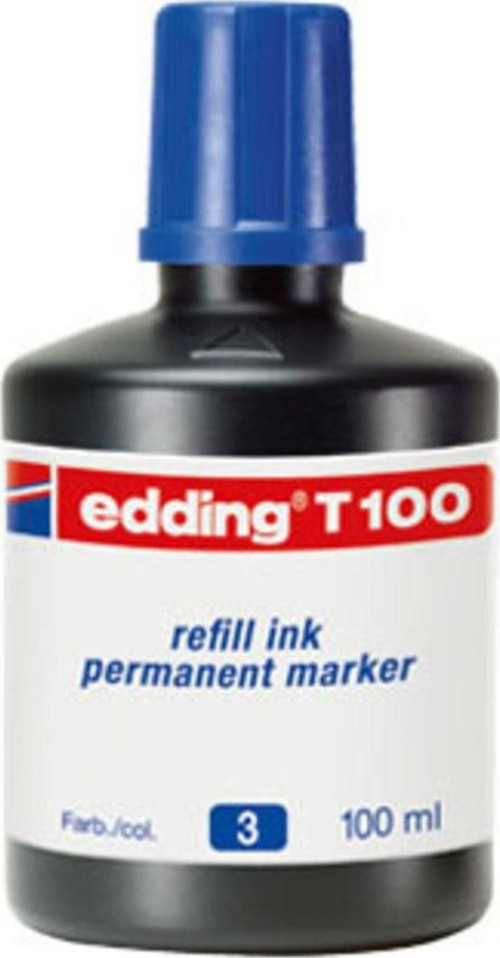 EDDING T100 Permanent Kalem Mürekkebi 100 ml - Mavi