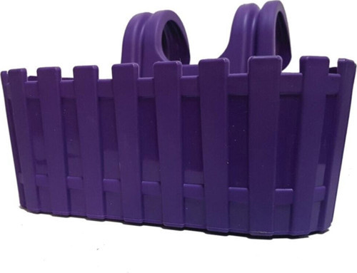 Kolay Askı Balkon Saksısı 30 Cm 3 Lt Mor Renk Genişlik 29 Cm Yükseklik 18,5 Cm