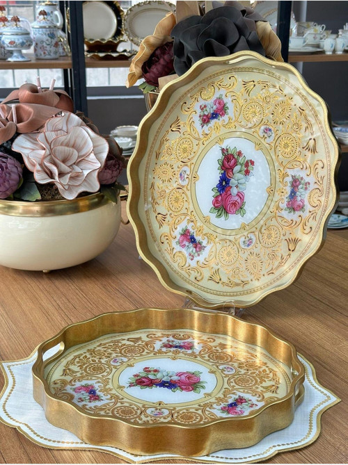 Dream 2'Li Oval Ahşap Tepsi