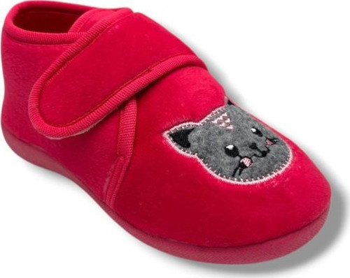 1020-26 Kedi Figürlü Cırtlı Kız Çocuk Halı Ayakkabı 25-33