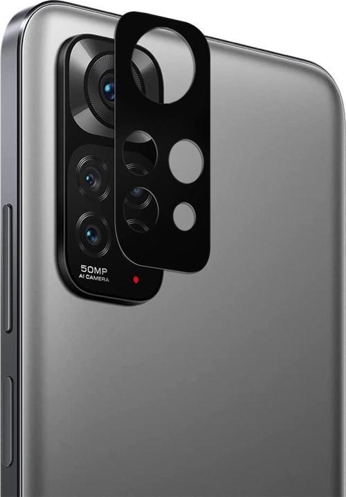 Xiaomi Redmi Note 11 Kamera Lens Koruma Camı V2 Siyah