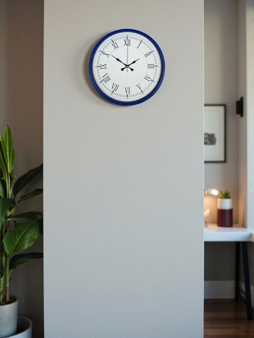 Zentime 36 Cm Lacivert Dekoratif Duvar Saati