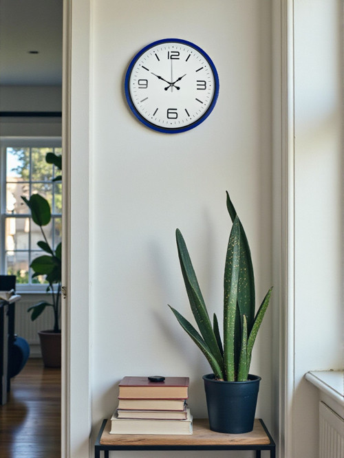 Zentime 36 Cm Lacivert Dekoratif Duvar Saati