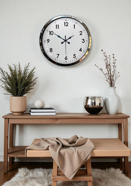 Zentime 40 Cm Krom Elegance Duvar Saati