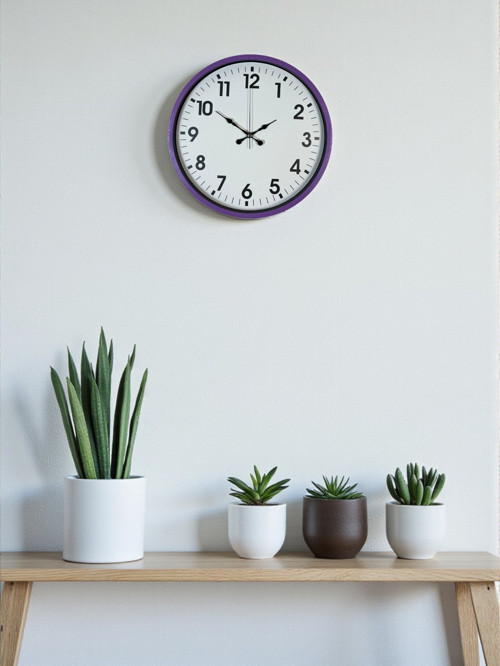 Zentime 36 Cm Mor Dekoratif Duvar Saati