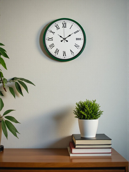 Zentime 36 Cm Yeşil Dekoratif Duvar Saati