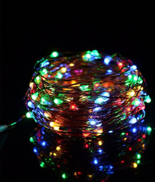 Pilli Renkli Peri Led Işık Dekoratif Aydınlatma 5 Metre RGB Led