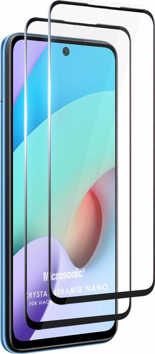 Xiaomi Redmi 10 2022 Crystal Seramik Nano Ekran Koruyucu Siyah (2 Adet)