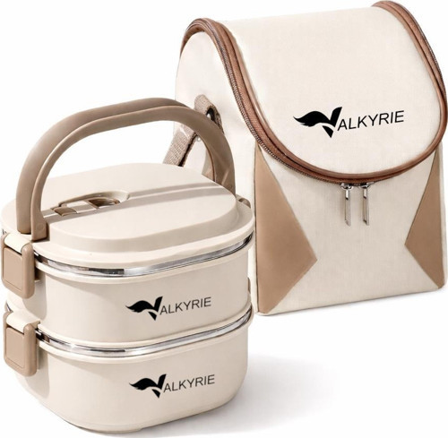 2 Katlı Yemek Kabı 1400 ml – Termal Çantalı Lunch Box, 304 Paslanmaz Çelik, BPA İçermez