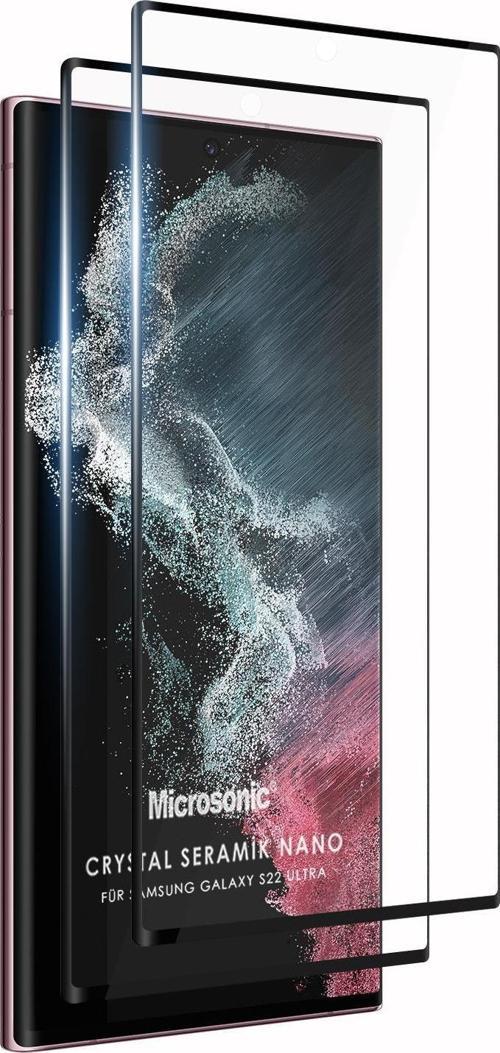Samsung Galaxy S22 Ultra Crystal Seramik Nano Ekran Koruyucu Siyah (2 Adet)