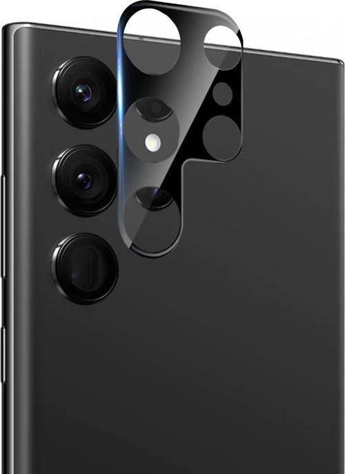 Samsung Galaxy S22 Ultra Kamera Lens Koruma Camı V2 Siyah