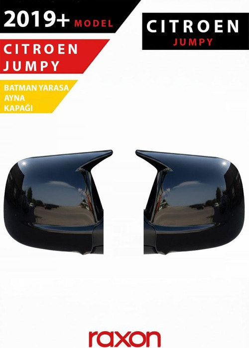 Citroën Jumpy 2019+ Batman & Yarasa Ayna Kapağı – Parlak Piano Black Sport