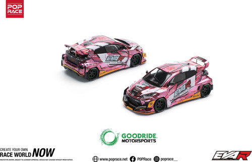 Pop Race 1:64 EVA RT Production Model Custom Type-08 Goodride GR Yaris – PR640220 Diecast Model Araba
