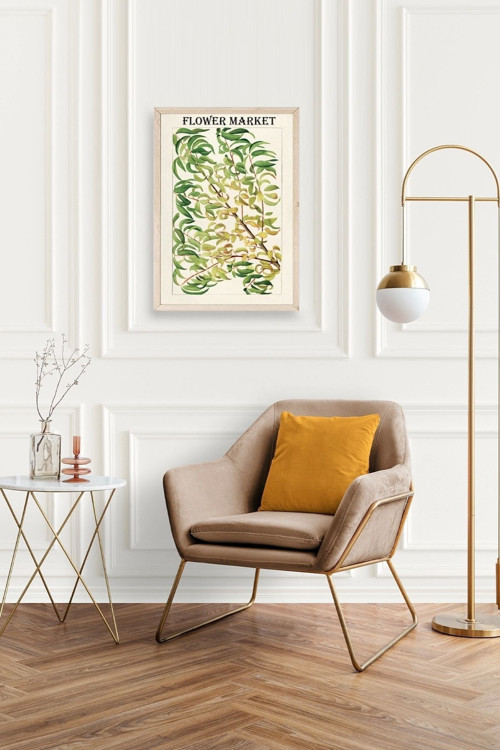 Büro Ev Ofis Dekoru için 23x30CM Tekli Ahşap Çerçeveli GBreskve Tablo No3