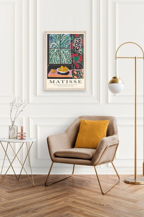 Büro Ev Ofis Dekoru için 50x70CM Tekli Ahşap Çerçeveli HMatisse Tablo No95