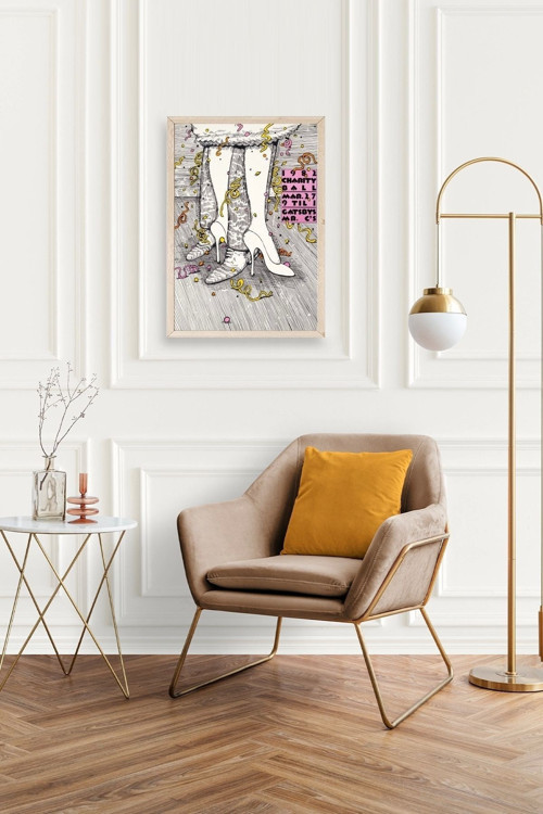 Büro Ev Ofis Dekoru için 30x42CM Tekli Ahşap Çerçeveli Gastby Tema Tablo No6