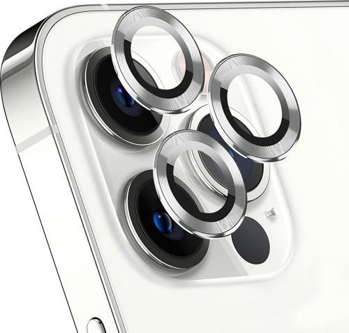 Apple iPhone 13 Pro Max Tekli Kamera Lens Koruma Camı Gümüş