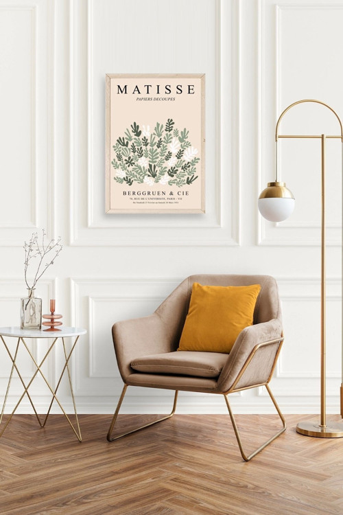 Büro Ev Ofis Dekoru için 30x42CM Tekli Ahşap Çerçeveli HMatisse Tablo No71