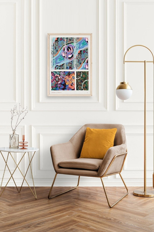 Büro Ev Ofis Dekoru için 23x30CM Tekli Ahşap Çerçeveli Termatik Tablo No2