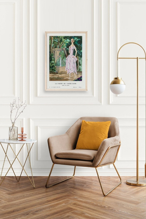 Büro Ev Ofis Dekoru için 50x70CM Tekli Ahşap Çerçeveli BTGazere Retro Tablo No7