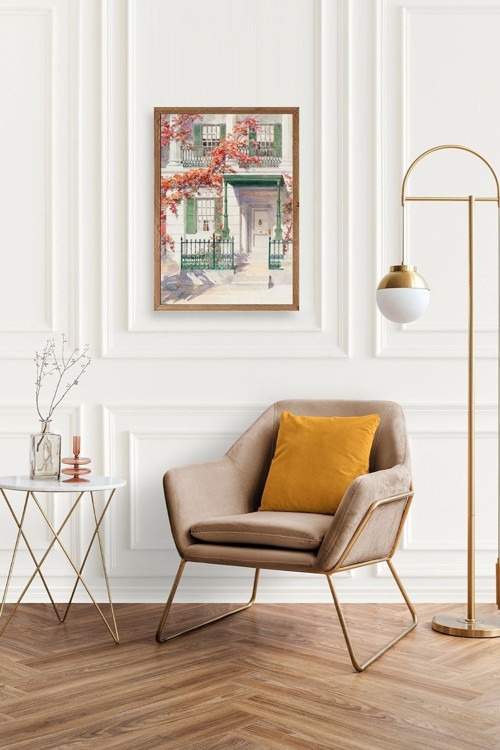 Büro Ev Ofis Dekoru için 50x70CM Tekli Ahşap Çerçeveli GSackerman Tablo No4