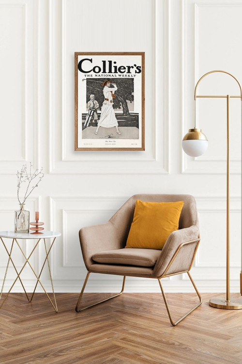 Büro Ev Ofis Dekoru için 17x23CM Tekli Ahşap Çerçeveli EPenfield Tablo No1