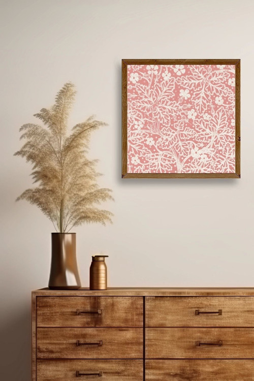 Büro Ev Ofis Dekoru için 23x23CM Tekli Ahşap Çerçeveli Modern Tema Tablo No54