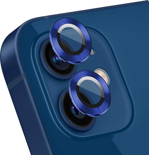 Apple iPhone 12 Tekli Kamera Lens Koruma Camı Lacivert