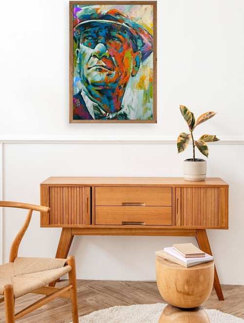 Büro Ev Ofis Dekoru için 23x30CM Tekli Ahşap Çerçeveli ATATÜRK Tema Tablo No45
