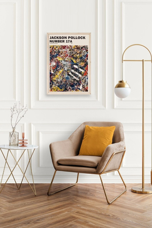 Büro Ev Ofis Dekoru için 50x70CM Tekli Ahşap Çerçeveli JPolloc Tablo No10