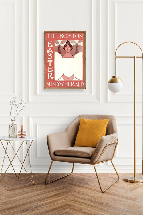 Büro Ev Ofis Dekoru için 23x30CM Tekli Ahşap Çerçeveli EReed Tablo No3