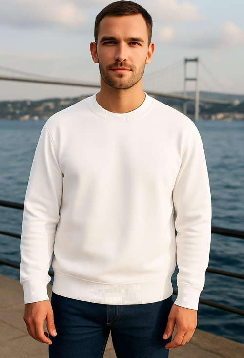 erkek sweatshirt 3 iplik şardonlu