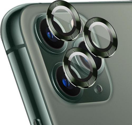 Apple iPhone 11 Pro Tekli Kamera Lens Koruma Camı Koyu Yeşil