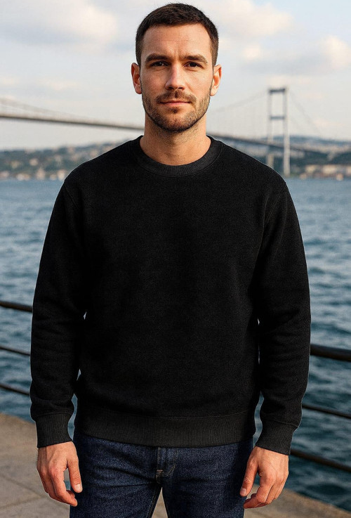 erkek sweatshirt 3 iplik şardonlu