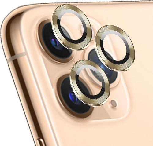 Apple iPhone 11 Pro Max Tekli Kamera Lens Koruma Camı Gold
