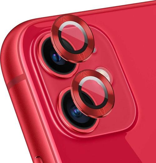 Apple iPhone 11 Tekli Kamera Lens Koruma Camı Kırmızı