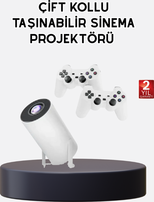 Kablosuz Projeksiyon Cihazı 4K Destekli HDMI USB Oyun Uyumlu
