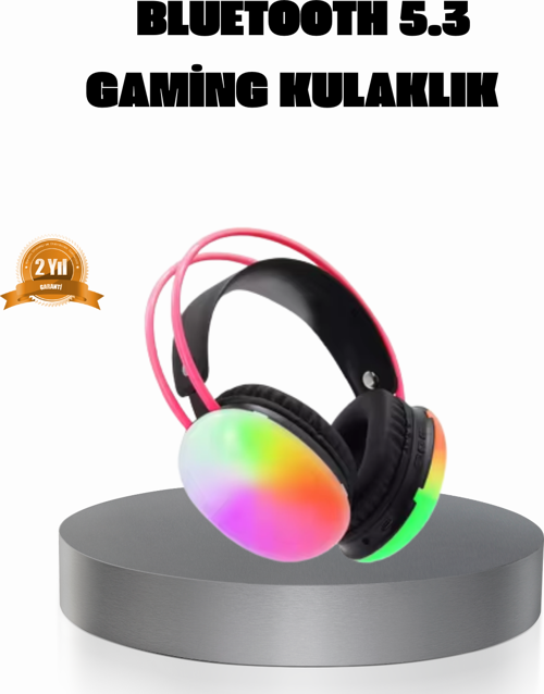 Ergonomik RGB Bluetooth Kulaklık 3D Ses