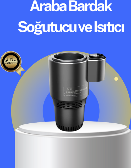 Araç İçi Isıtıcı Soğutucu Bardaklık 60°C Isıtma -4°C Soğutma