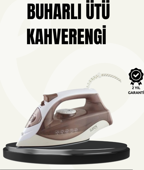 Buharlı Ütü 2200W Seramik Taban 300 ml Kahverengi Dikey Ütüleme