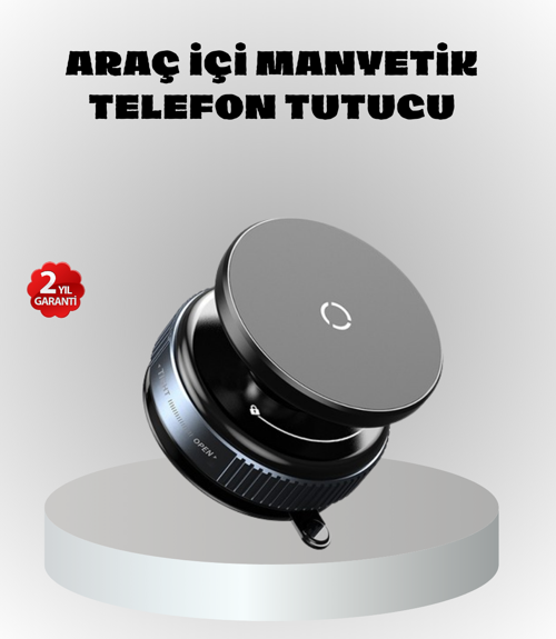 Mıknatıslı Araç Telefon Tutucu Vakum Teknolojili 360° Ayarlanabilir