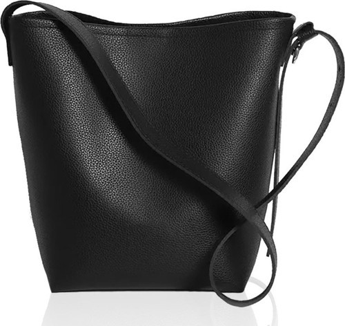 Siyah Çıtçıtlı Bucket Suni Deri Kadın El Ve Omuz Çantası