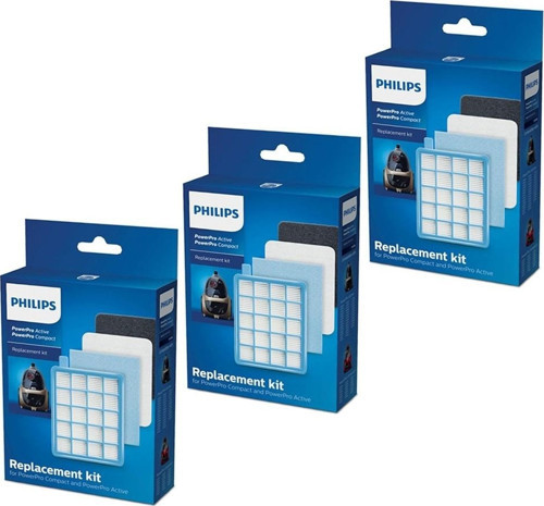 Philips İle Uyumlu FC 9542 PowerPro Active Süpürge 3 Kutu Filtre Seti