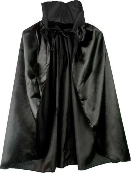 Siyah Renk Yakalı Halloween Pelerini 90 cm