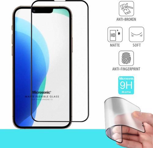 Apple iPhone 13 Seramik Matte Flexible Ekran Koruyucu Siyah