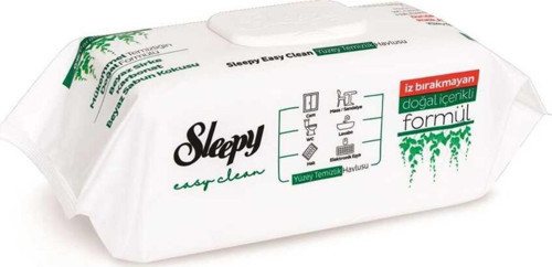 Sleepy Easy Clean Sirke Karbonat Beyaz Sabun Katkılı Yüzey Temizlik Islak Havlusu - 100'Lü Paket