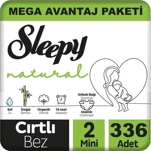 Natural Bebek Bezi Mega Avantaj Paketi 2 Numara 3-6 Kg 336 Adet